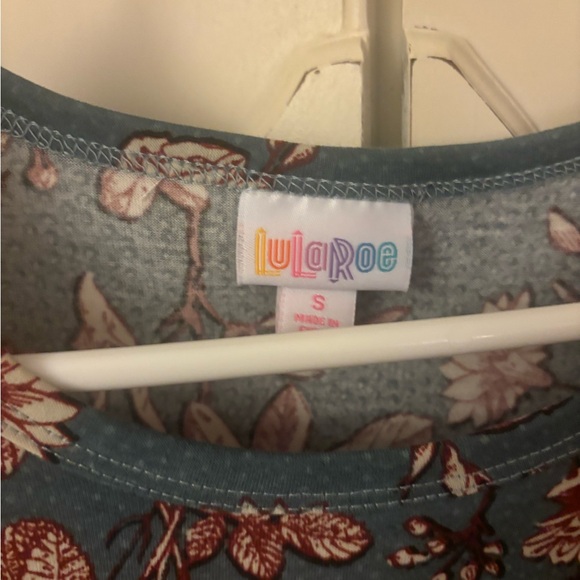 LuLaRoe Blue and Pink Floral Dress - Picture 2 of 4